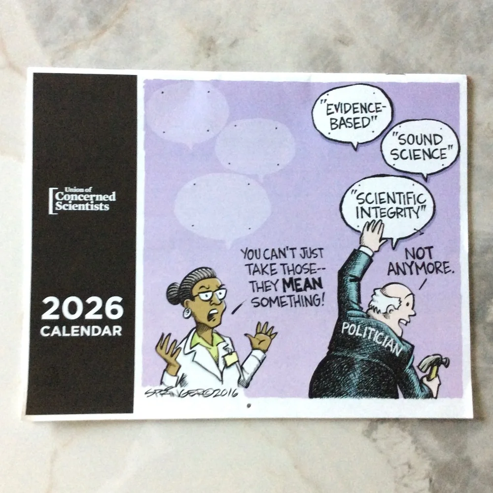 2026 Union of Concerned Scientists 16-Month Wall Calendar – Cartoon Art
